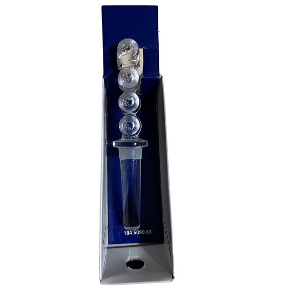 Vintage Mikasa 2000 Millenium Crystal Champagne Wine Bottle Stopper Glass Y2k - Picture 1 of 5